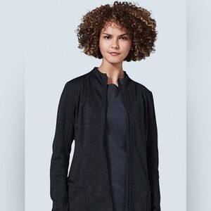 Medelita $98 Retail Women's Ionic Scrub Jacket in Black Size M